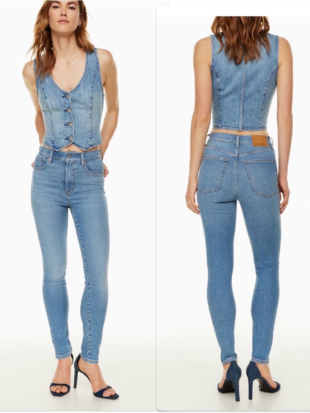 ***ARITZIA Denim Forum.***The Lola High Rise Skinny IN 7 Yrs Pctr Ths Bleu